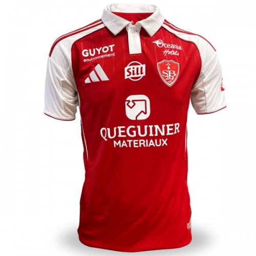 Fußball Trikot Stade Brestois Heim 2025-26 Fußball Trikot Stade Brestois Heim 2025-26