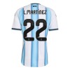 Fußball Trikot Argentinien Lautaro Martinez 22 Heim WM 2026 - Kinder