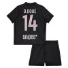 Fußball Trikot Paris Saint-Germain D. Doue 14 Vierte Jordan 2025-26 - Kinder