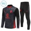 AC Mailand Training Sweatshirts Quarter-zip 2025-26 Schwarze - Kinder