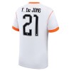 Fußball Trikot Niederlande F. De Jong 21 Auswärts WM 2026