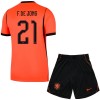 Fußball Trikot Niederlande F. De Jong 21 Heim WM 2026 - Kinder