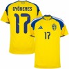 Fußball Trikot Schweden Gyokeres 17 Heim WM 2026 Fußball Trikot Schweden Gyokeres 17 Heim WM 2026
