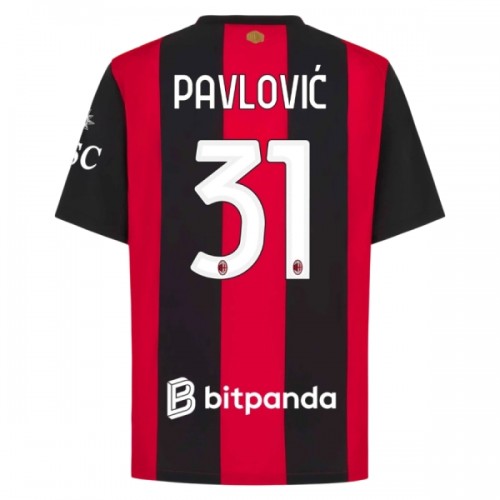 Fußball Trikot AC Mailand Pavlovic 31 Heim 2026-27 Fußball Trikot AC Mailand Pavlovic 31 Heim 2026-27