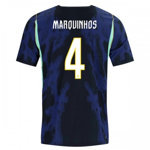 Fußball Trikot Brasilien Marquinhos 4 Auswärts WM 2026 Fußball Trikot Brasilien Marquinhos 4 Auswärts WM 2026