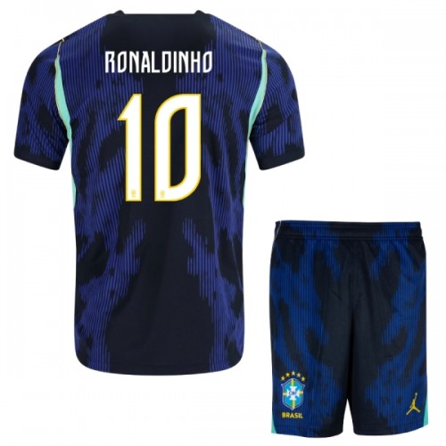 Fußball Trikot Brasilien Ronaldinho 10 Auswärts WM 2026 - Kinder Fußball Trikot Brasilien Ronaldinho 10 Auswärts WM 2026 - Kinder