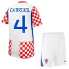 Fußball Trikot Kroatien Gvardiol 4 Heim WM 2026 - Kinder Fußball Trikot Kroatien Gvardiol 4 Heim WM 2026 - Kinder