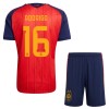 Fußball Trikot Spanien 2 Stars Rodrigo 16 Heim WM 2026 - Kinder