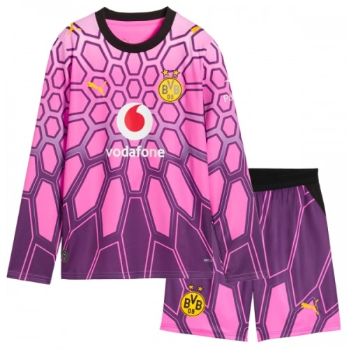 Fußball Trikot Borussia Dortmund Auswärts Torwart Langärmlig 2026-27 Rosa - Kinder Fußball Trikot Borussia Dortmund Auswärts Torwart Langärmlig 2026-27 Rosa - Kinder