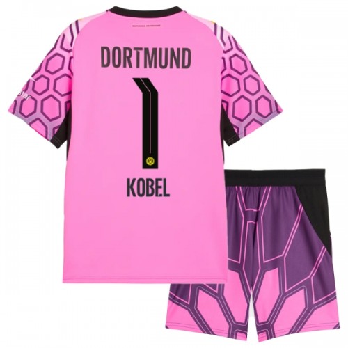 Fußball Trikot Borussia Dortmund Kobel 1 Auswärts Torwart 2026-27 Rosa - Kinder Fußball Trikot Borussia Dortmund Kobel 1 Auswärts Torwart 2026-27 Rosa - Kinder