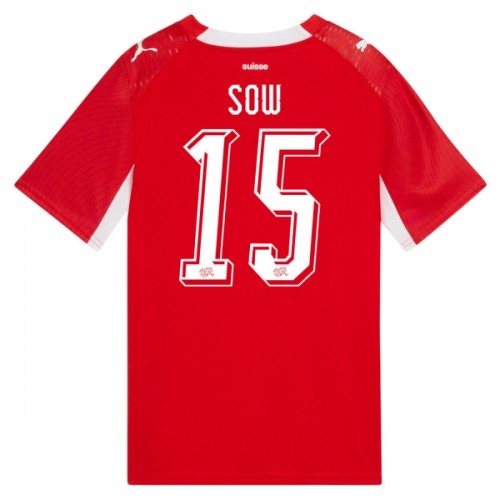 Fußball Trikot Schweiz Djibril Sow 15 Heim WM 2026 Fußball Trikot Schweiz Djibril Sow 15 Heim WM 2026