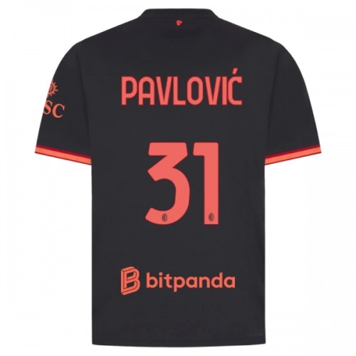 Fußball Trikot AC Mailand Pavlovic 31 Ausweich 2026-27 Fußball Trikot AC Mailand Pavlovic 31 Ausweich 2026-27
