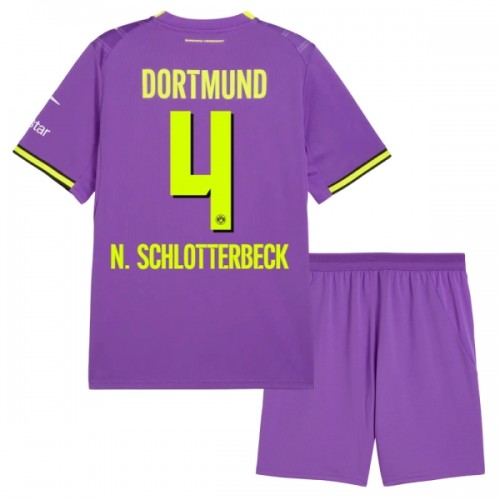 Fußball Trikot Borussia Dortmund N. Schlotterbeck 4 Ausweich 2026-27 - Kinder Fußball Trikot Borussia Dortmund N. Schlotterbeck 4 Ausweich 2026-27 - Kinder