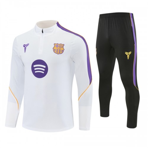 Barcelona Training Sweatshirts Quarter-zip 2026-27 Weiße Barcelona Training Sweatshirts Quarter-zip 2026-27 Weiße