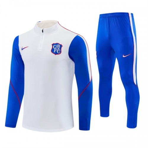 Chelsea Training Sweatshirts Quarter-zip 2026-27 Weiße Chelsea Training Sweatshirts Quarter-zip 2026-27 Weiße
