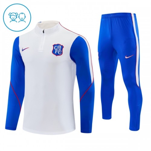 Chelsea Training Sweatshirts Quarter-zip 2026-27 Weiße - Kinder Chelsea Training Sweatshirts Quarter-zip 2026-27 Weiße - Kinder