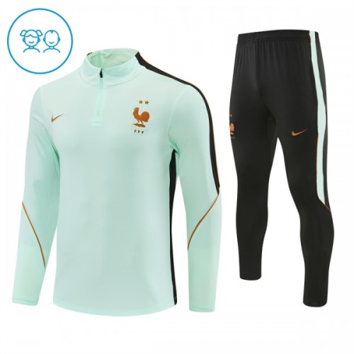 Frankreich Training Sweatshirts Quarter-zip 2026-27 Weiße - Kinder Frankreich Training Sweatshirts Quarter-zip 2026-27 Weiße - Kinder