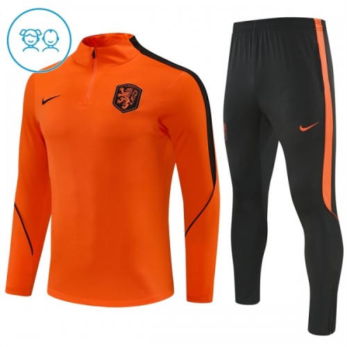 Niederlande Orange Version Training Sweatshirts Quarter-zip 2026-27 - Kinder Niederlande Orange Version Training Sweatshirts Quarter-zip 2026-27 - Kinder
