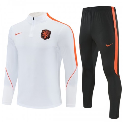 Niederlande Training Sweatshirts Quarter-zip 2026-27 Weiße Niederlande Training Sweatshirts Quarter-zip 2026-27 Weiße