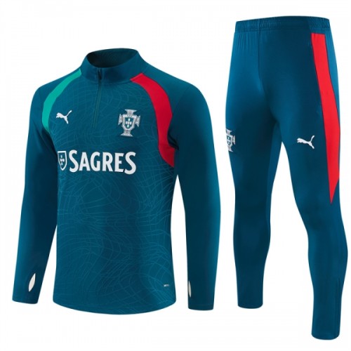 Portugal Training Sweatshirts Quarter-zip 2026-27 Blaue Portugal Training Sweatshirts Quarter-zip 2026-27 Blaue