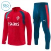 Portugal Training Sweatshirts Quarter-zip 2026-27 Rote - Kinder Portugal Training Sweatshirts Quarter-zip 2026-27 Rote - Kinder