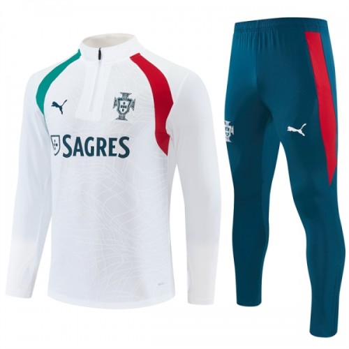 Portugal Training Sweatshirts Quarter-zip 2026-27 Weiße Portugal Training Sweatshirts Quarter-zip 2026-27 Weiße