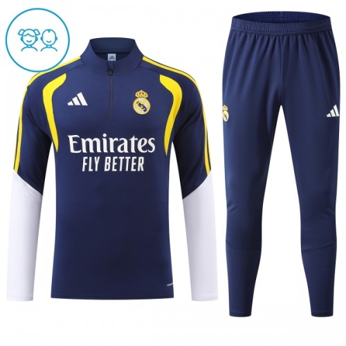 Real Madrid Training Sweatshirts Quarter-zip 2026-27 Blaue - Kinder Real Madrid Training Sweatshirts Quarter-zip 2026-27 Blaue - Kinder