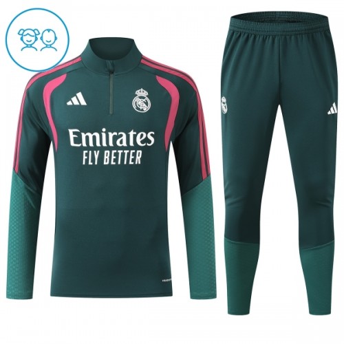 Real Madrid Training Sweatshirts Quarter-zip 2026-27 Grüne - Kinder Real Madrid Training Sweatshirts Quarter-zip 2026-27 Grüne - Kinder