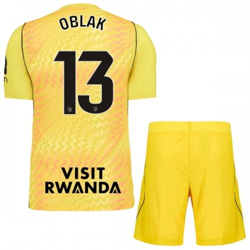 Fußball Trikot Atlético Madrid Oblak 13 Torwart 2026-27 Gelbe - Kinder Fußball Trikot Atlético Madrid Oblak 13 Torwart 2026-27 Gelbe - Kinder