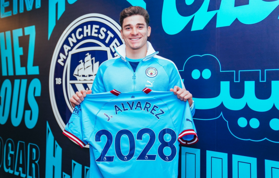 Alvarez verlängert den Vertrag bei Manchester City bis 2028